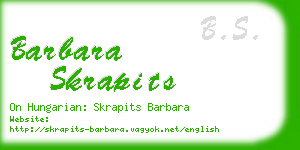 barbara skrapits business card